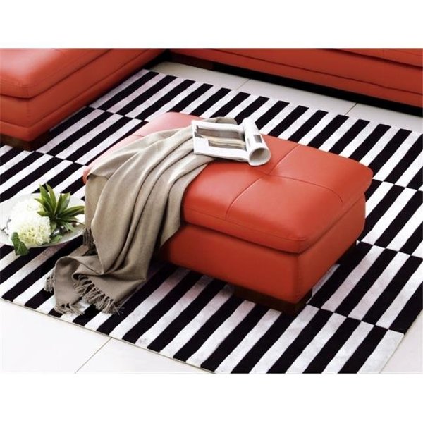 J&M Furniture JandM Furniture 175443111-OTT-BW Italian Leather Ottoman - Brown 175443111-OTT-BW